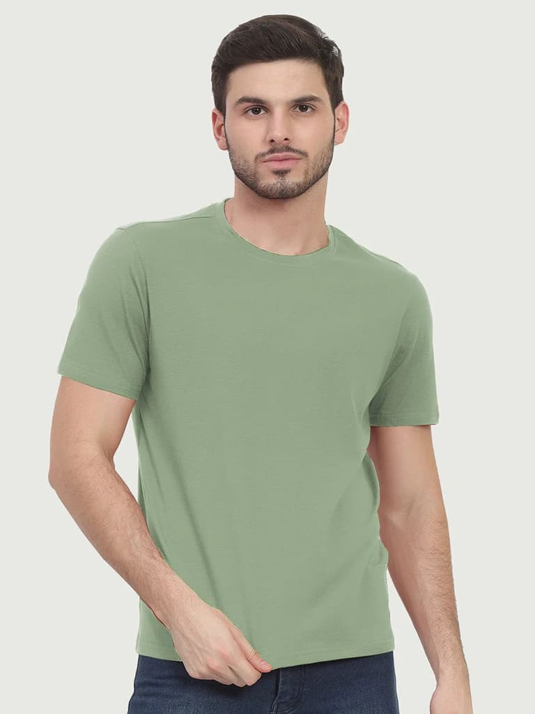 Truly Classic Organic Cotton T-shirts - Pack Of 1 — Moss Green / S / Men