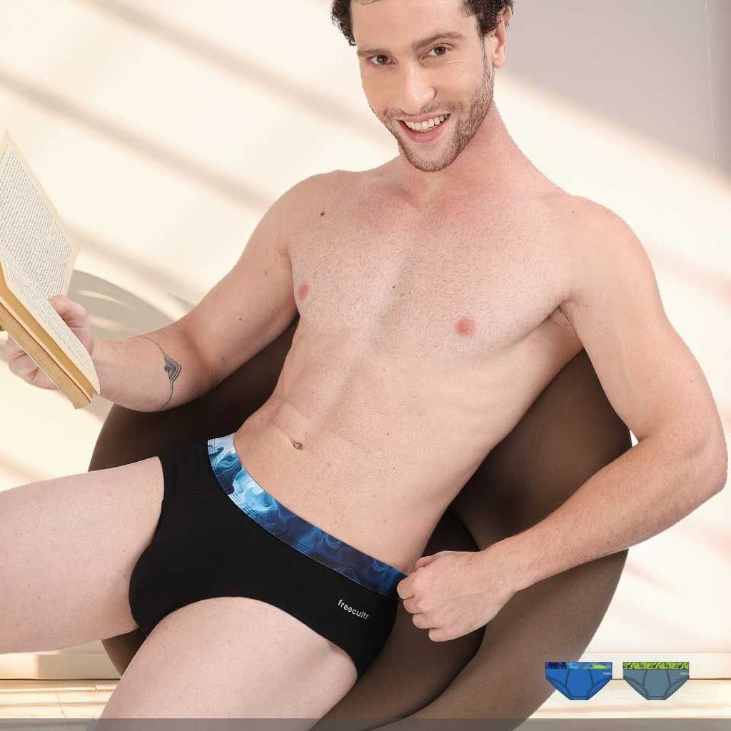 Men's Cotton Abstract Waistband Brief – Pack of 2