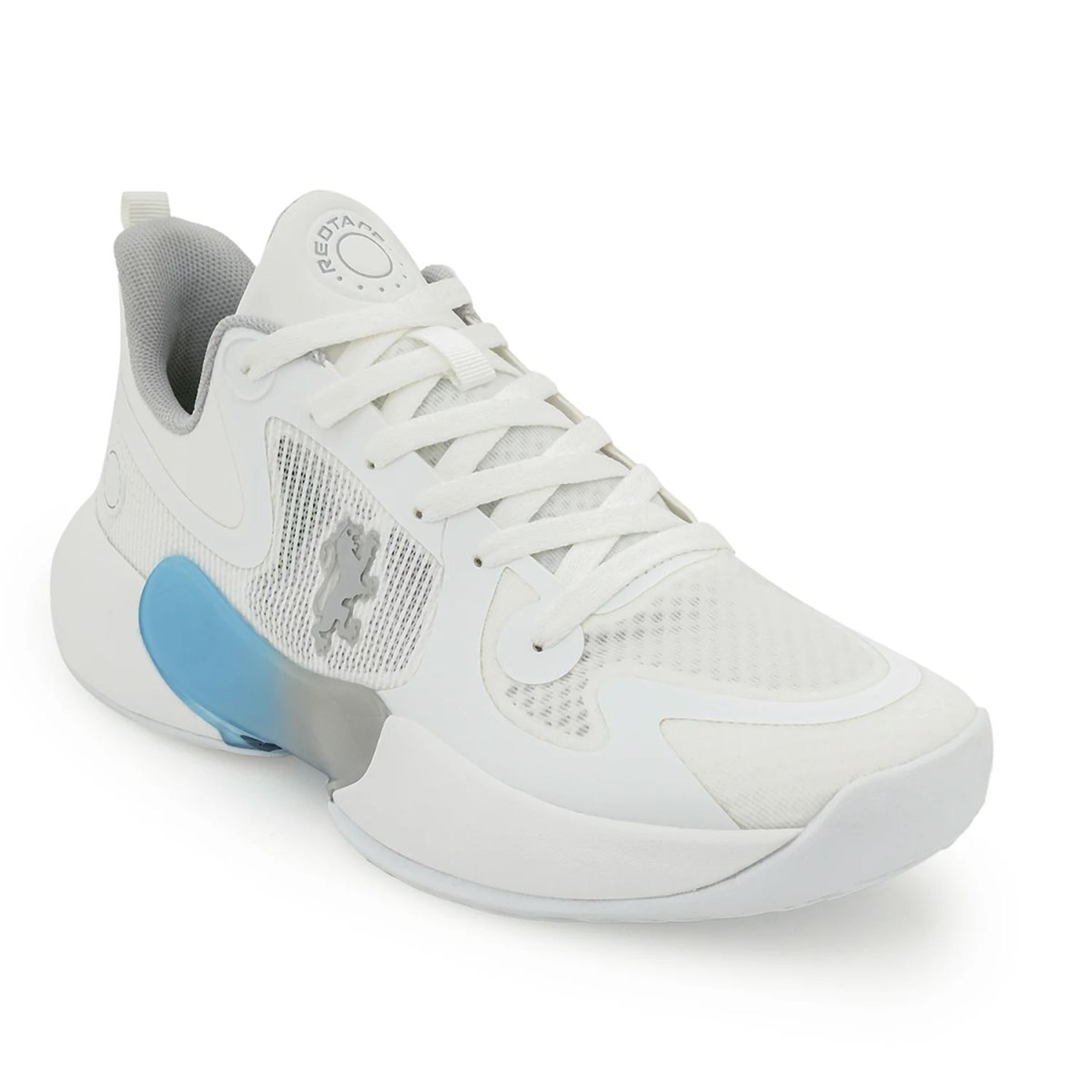 Basketball Shoes for Men in White and Grey
