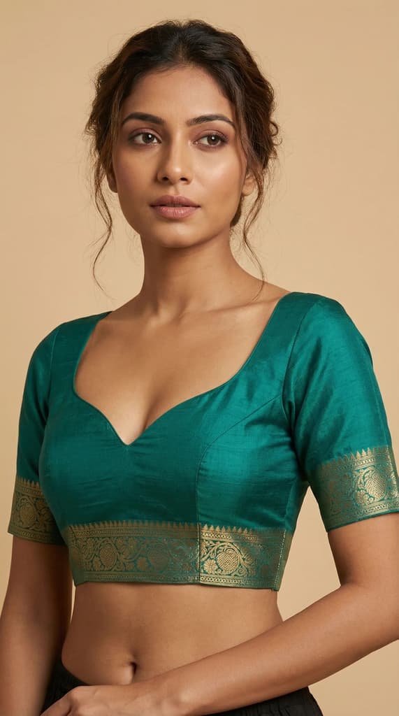 MIMOSA Women's Woven Design Paithani Style Art Silk Saree with Blouse Piece - Saffire ( SA00003125SFFREE ) — photo 4