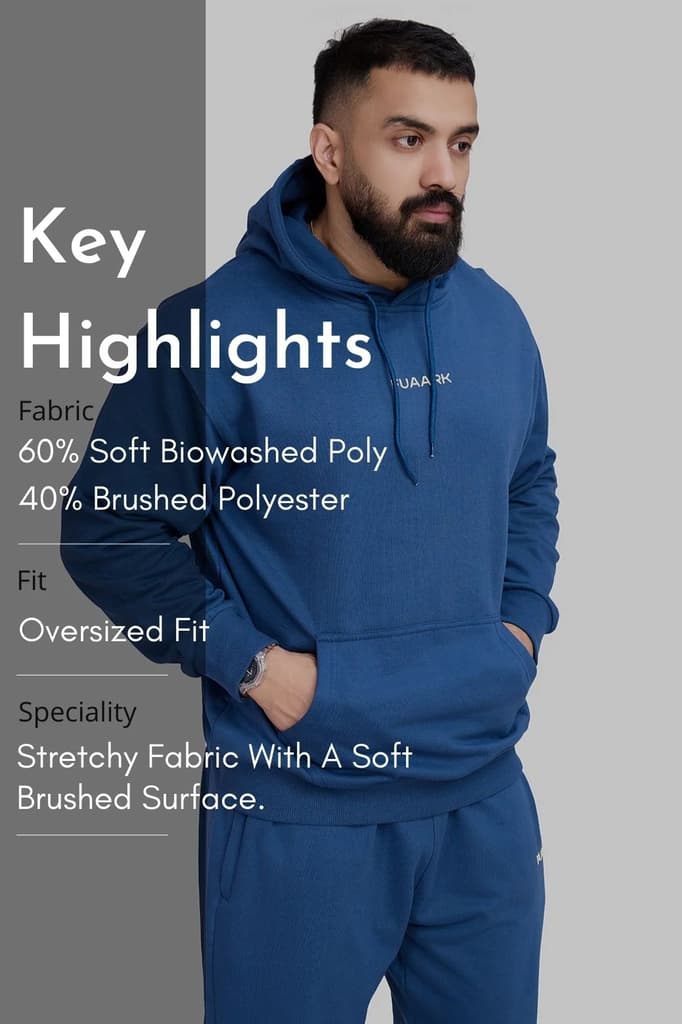 Signature Oversized Hoodie Navy — photo 6
