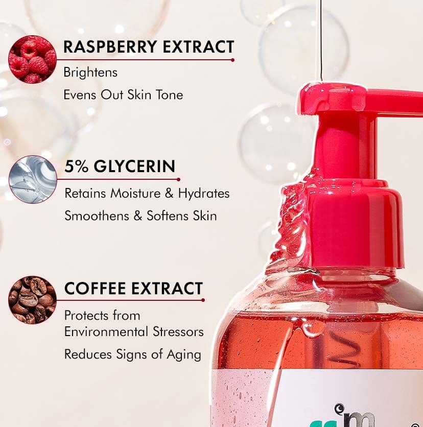 Brightening Raspberry Body Wash | 300 ml | Pack of 2