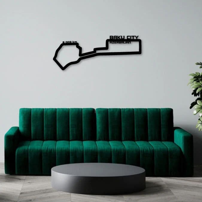 BAKU CITY CIRCUIT 2 METAL WALL ART