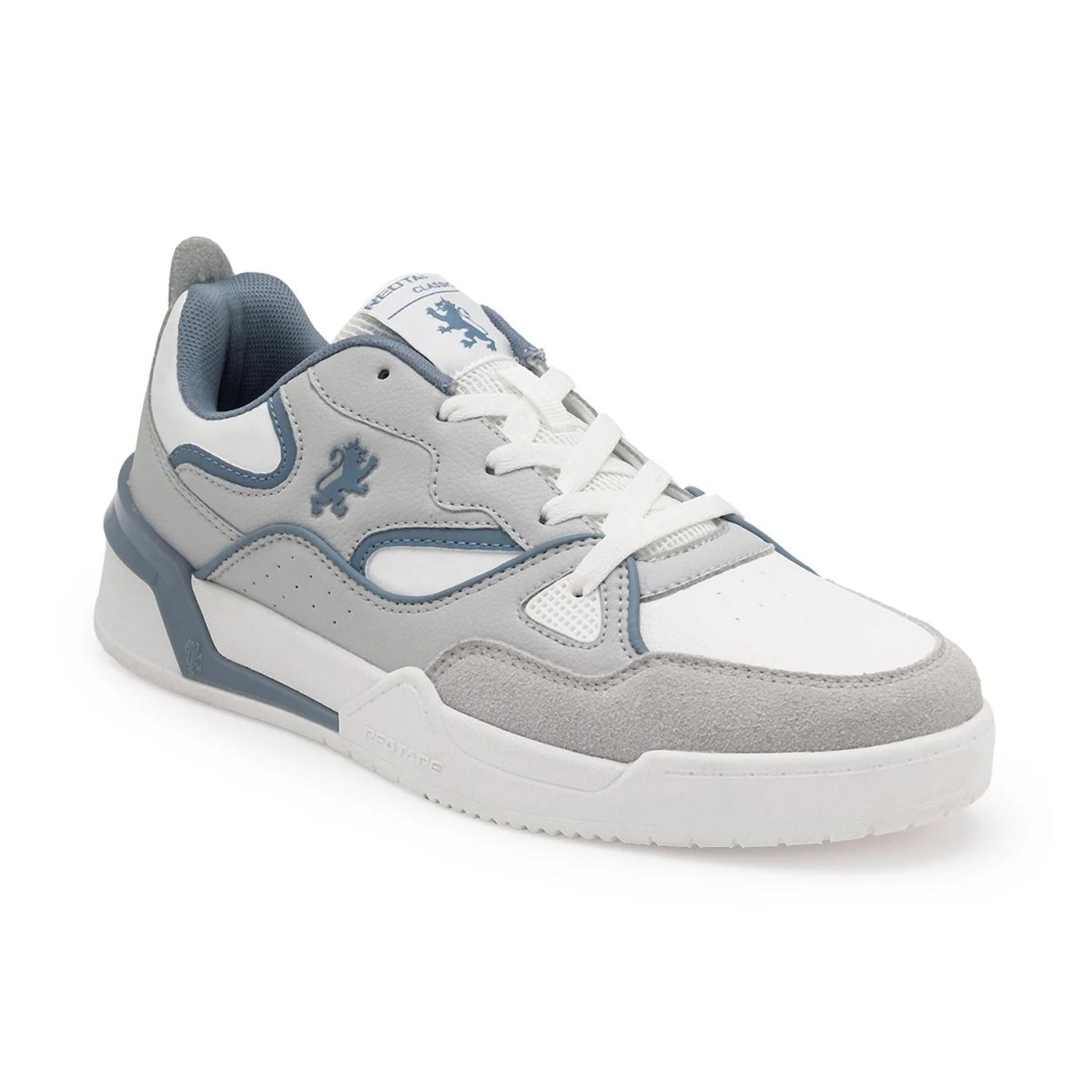 Sneakers for Men in Grey and Blue | Casual Low-Cut Lifestyle Shoes.