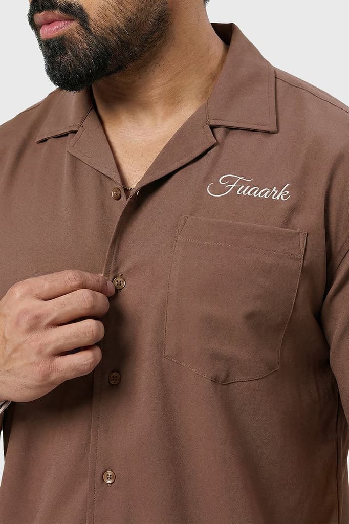 Ashline Oversized Shirt Mocha — photo 3