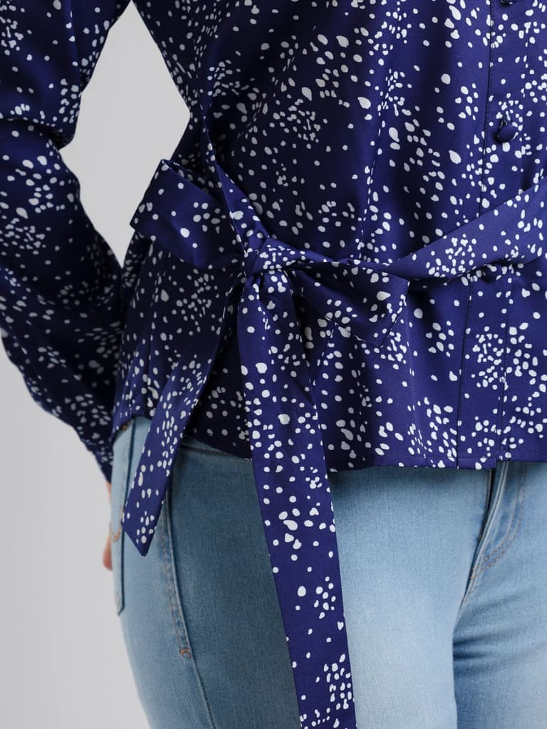 Zivara chic printed shirt - Navy — photo 5