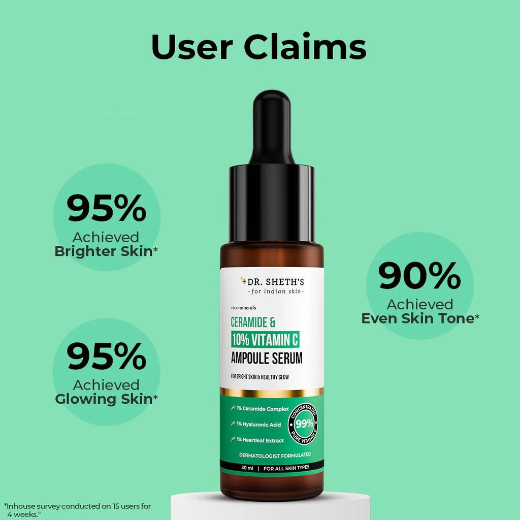 Non-Irritating Ceramide & 10% Vitamin C Ampoule Serum - 30ml