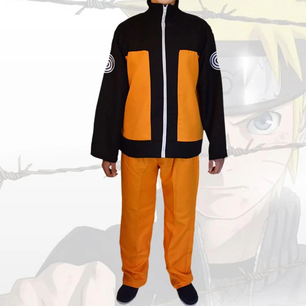 Naru-to Uzumaki Cosplay Costume | Anime Outfit with Jacket n Pants