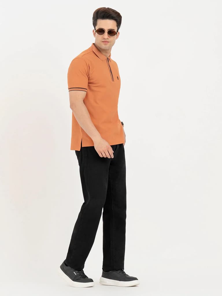 Polo T Shirts for Men in Burnt Orange | Classic Polo T Shirts — photo 5