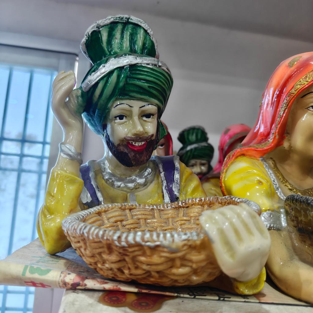 Green Hat with Turban | Decorative | Ceramic | Green