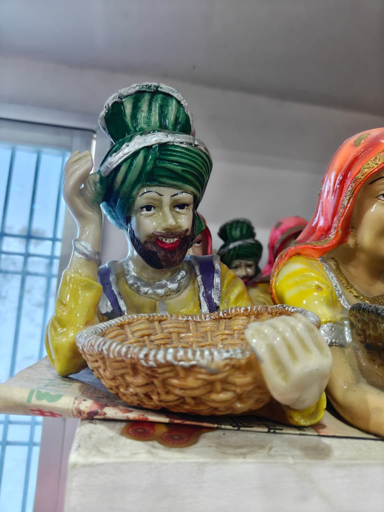 Green Hat with Turban | Decorative | Ceramic | Green