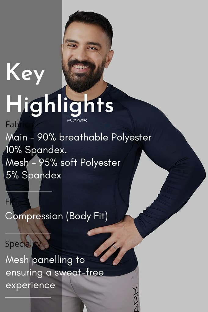 Compression 2.0 Full Sleeves T-shirt Navy — photo 7