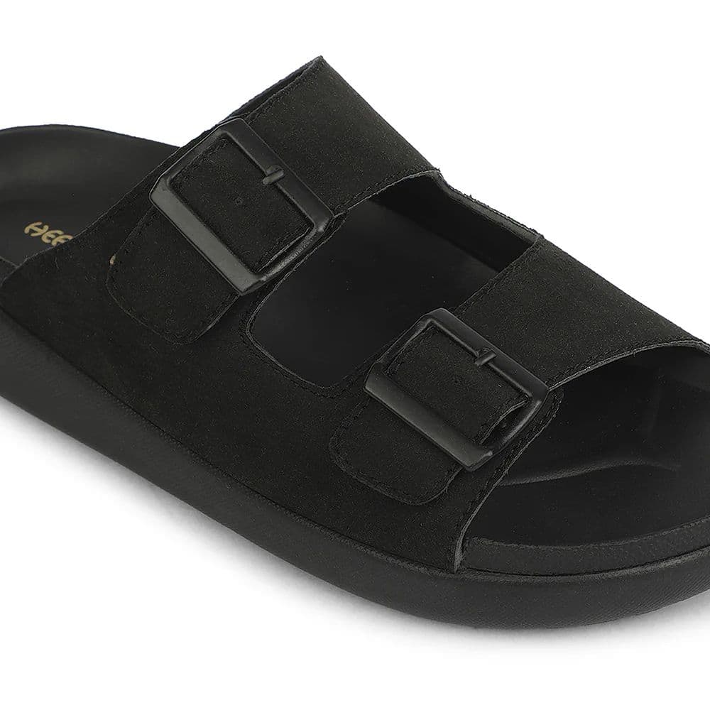 Healers VAL-36E Black Casual Slip on Slipper For Men By Liberty — photo 5
