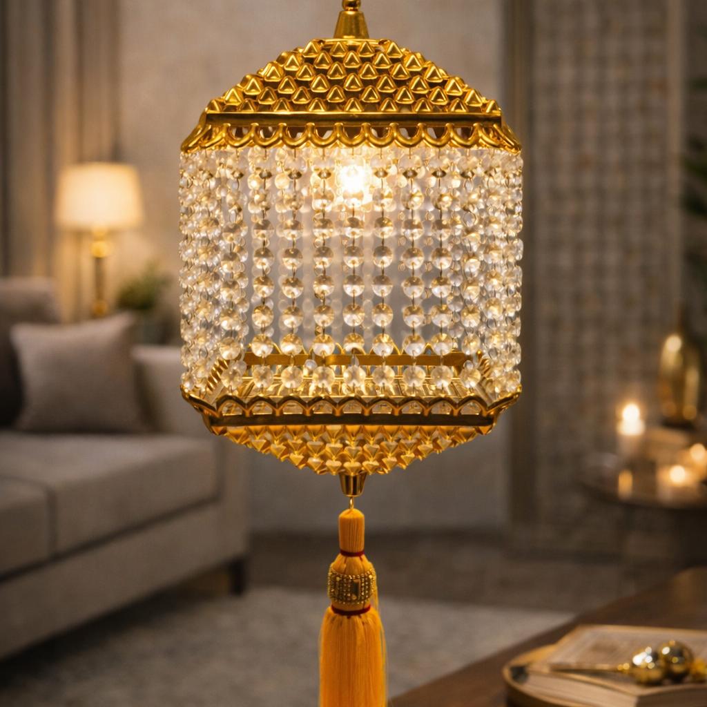 Royal Crystal Tassel Pendant Lamp
