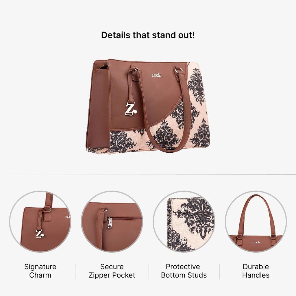 Mughal Motif Office Essential Bag & Mughal Motif Flap Sling Bag Combo — photo 4