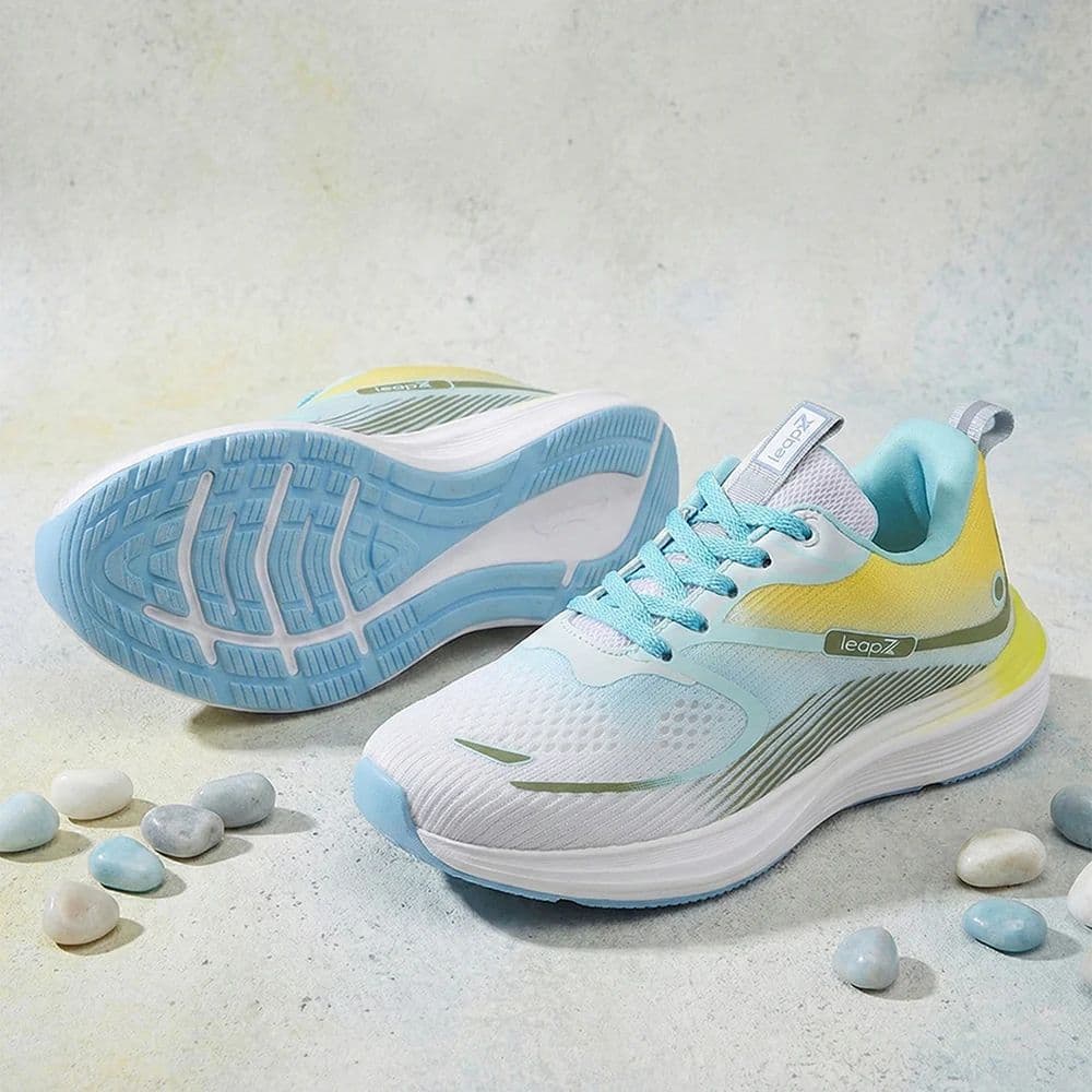 Leap7x SINESTAR-E Teal Blue Sports Lacing Running Shoes For Women By Liberty — photo 2