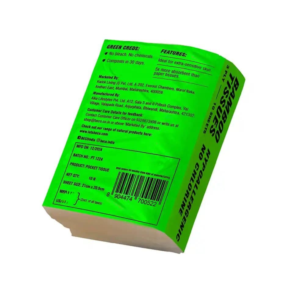 Beco Travel Pocket Tissue Paper | Soft & Extra Absorbent — photo 2