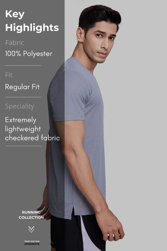 Checks Running T-shirt Ultimate Grey — photo 8
