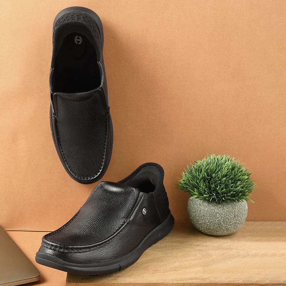 Healers Black Formal Non Lacing Moccasin For Men S201-02 By Liberty — photo 4