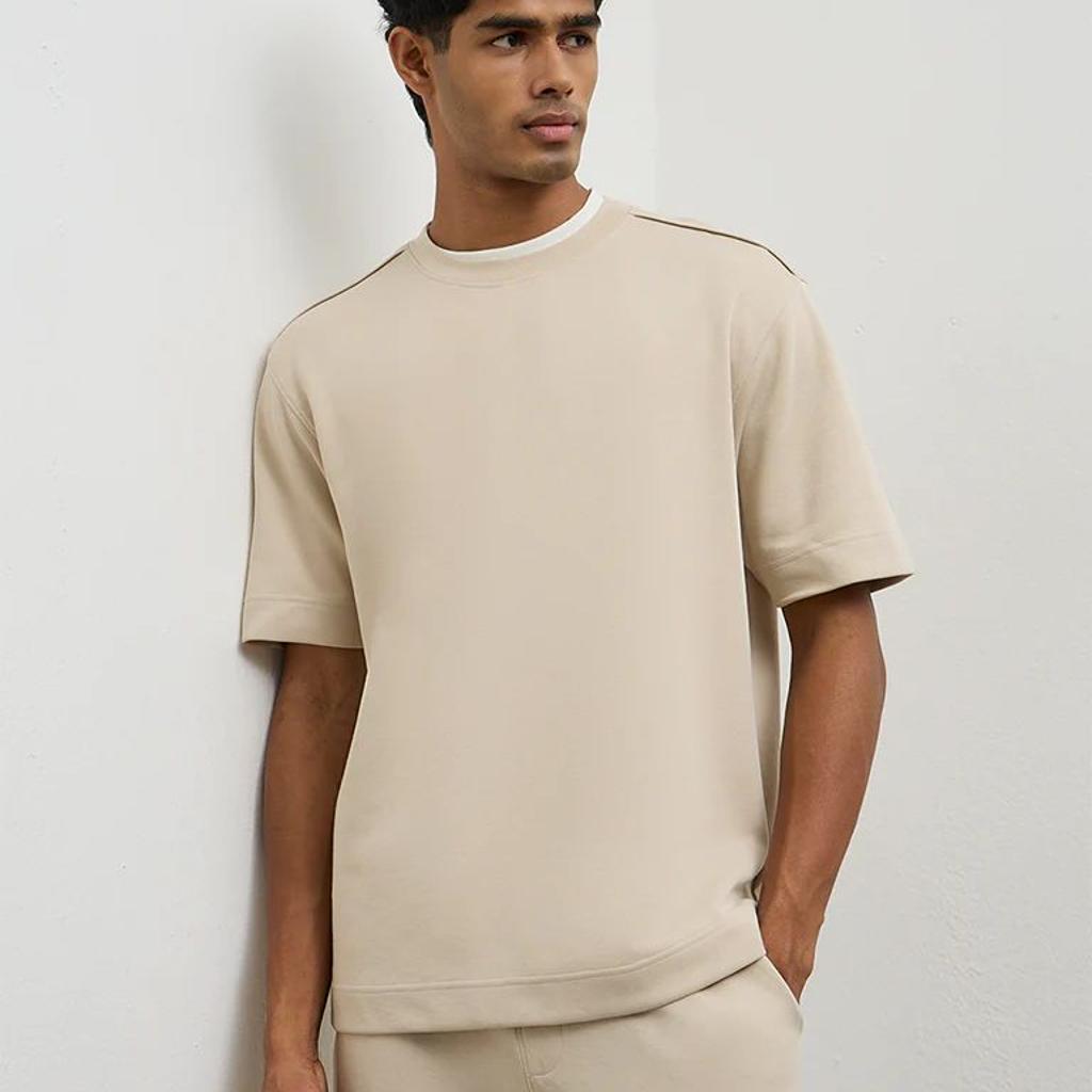 Nuoflexx Light Beige Relaxed-Fit T-Shirt