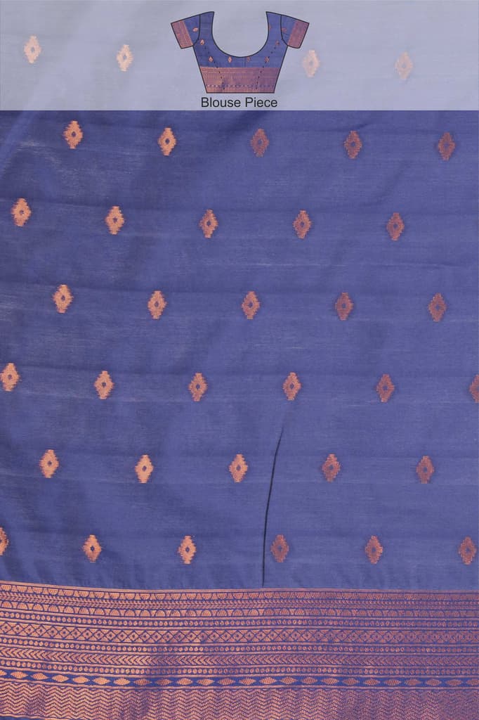 Mimosa Women's Woven Design Kanjivaram Style Art Silk Saree With Blouse Piece : SA00001789GYFREE — photo 8
