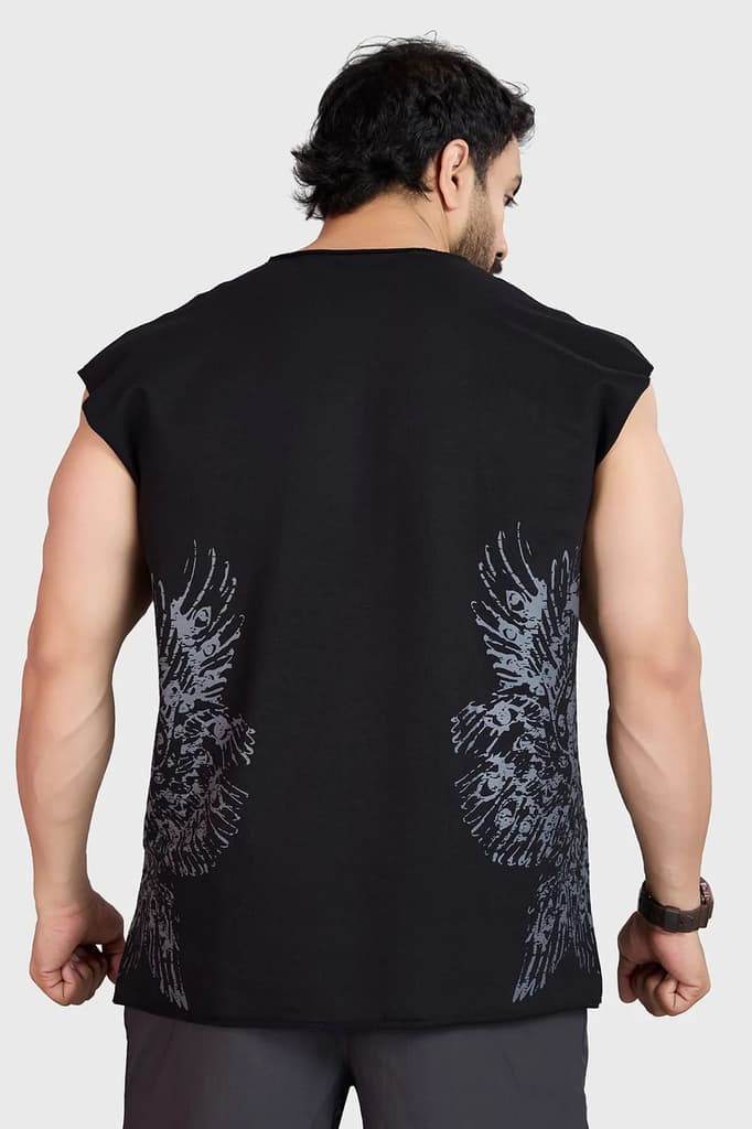 Raw Eagle Capsleeves Tank Black — photo 6