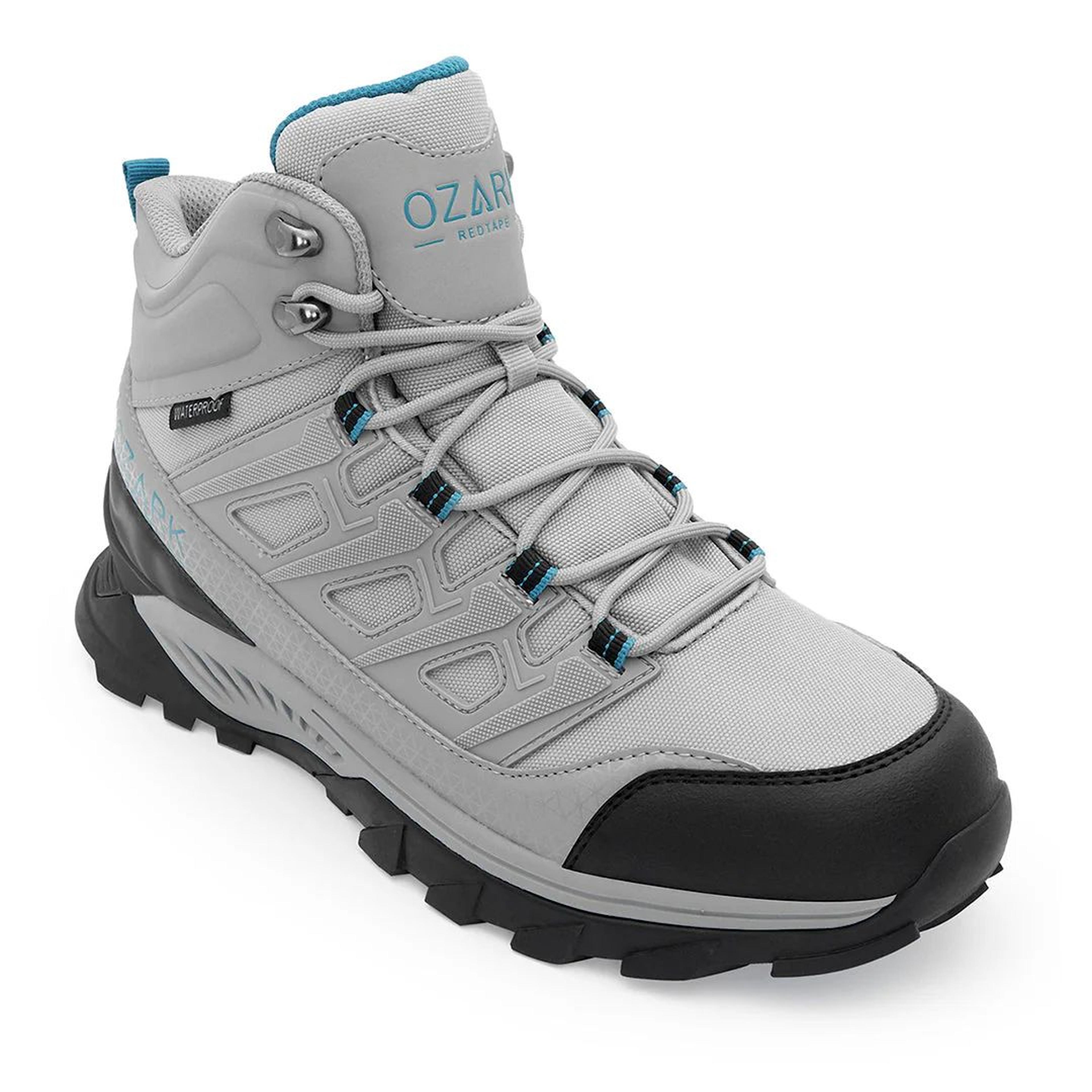 Light Grey Trekking Shoes for Men | High-Top Outdoor