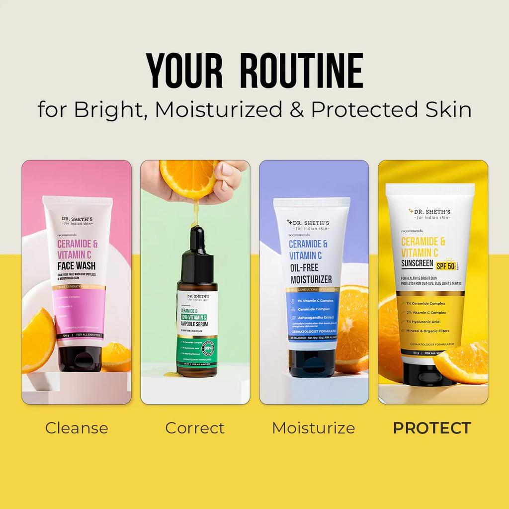 Ceramide & Vitamin C Sunscreen - 125gm In-Vivo Tested SPF 50+ PA ++++