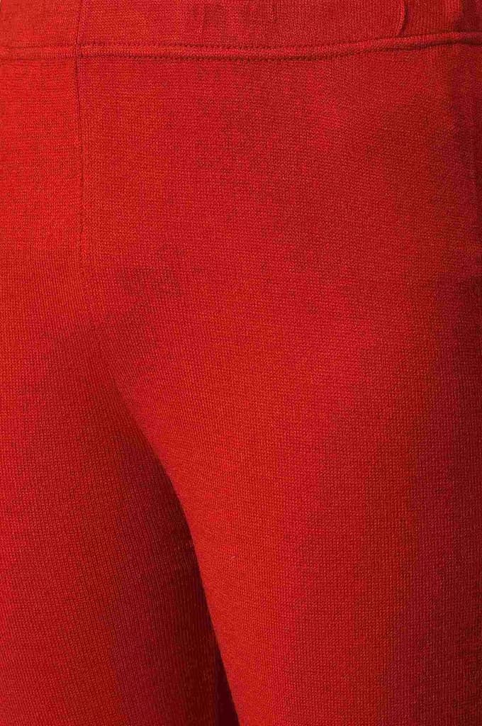 Red Solid Skinny Tights With Elasticated Waistband — photo 7