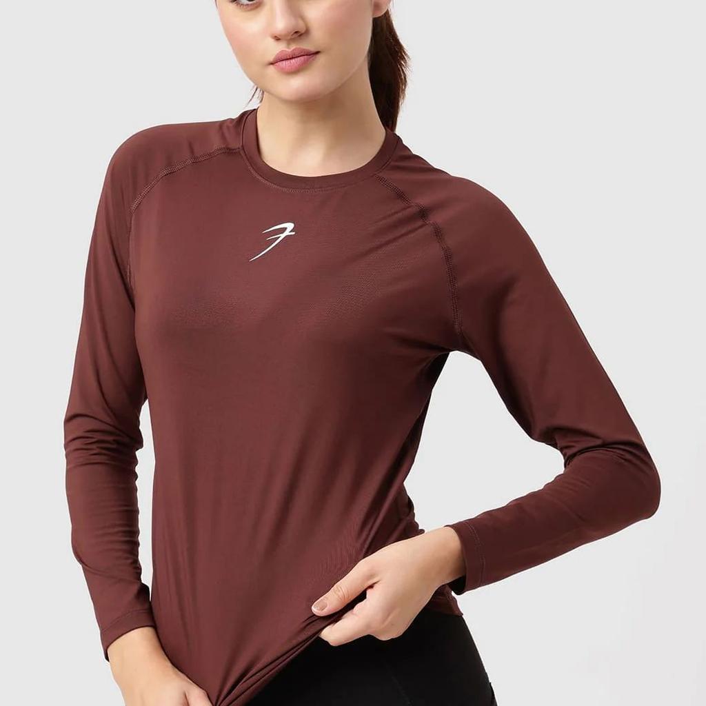 Compression Full T-shirt Brown