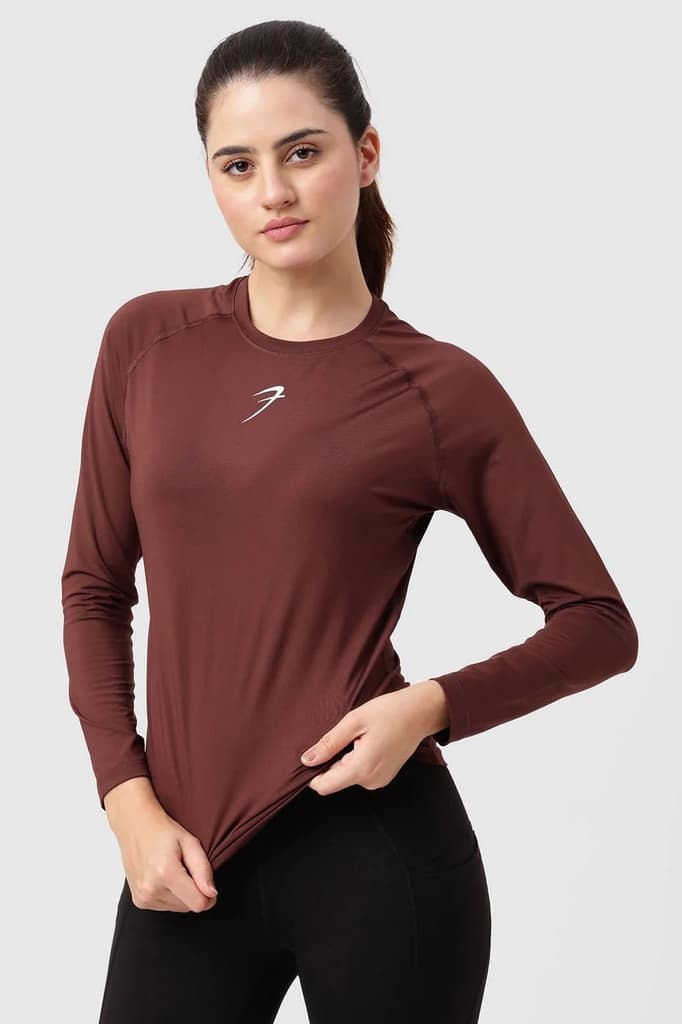 Compression Full T-shirt Brown — S