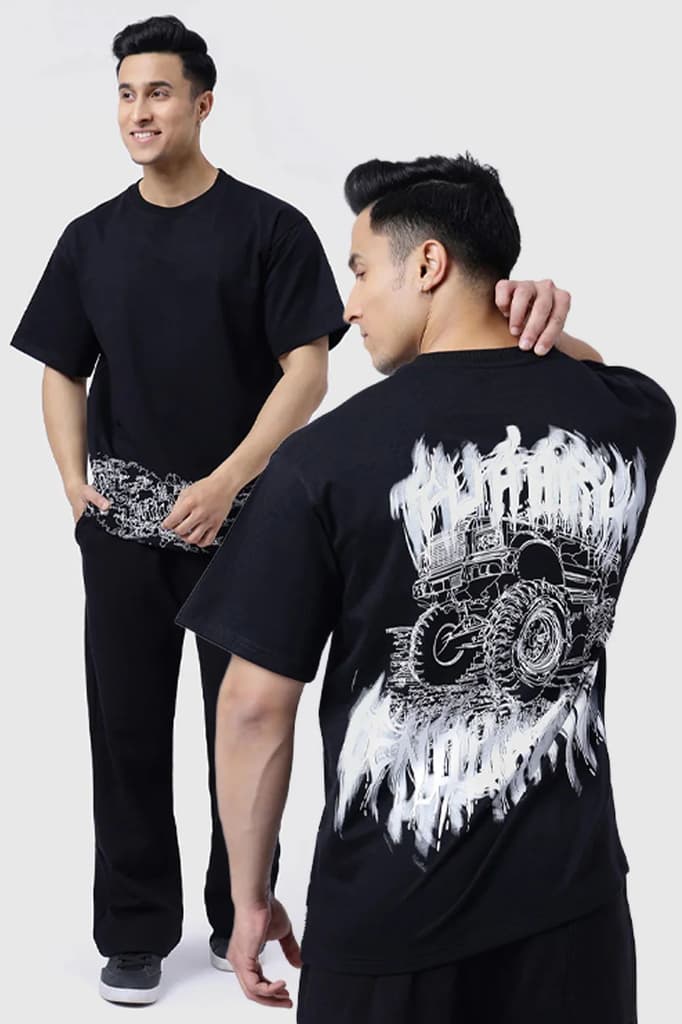 Monster Truck Oversized T-shirt Black — XS