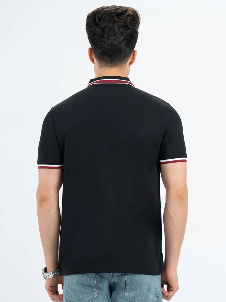 Polo T Shirts for Men in Black | Half Sleeve T Shirt — photo 2