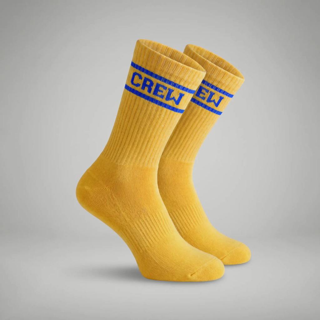 Crew Calf Length Socks - University Yellow