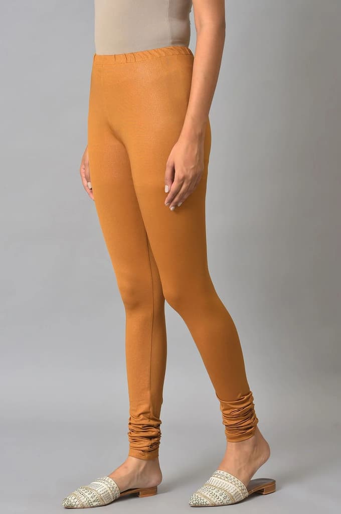 Brown Poly Lycra Women Churidar — photo 3