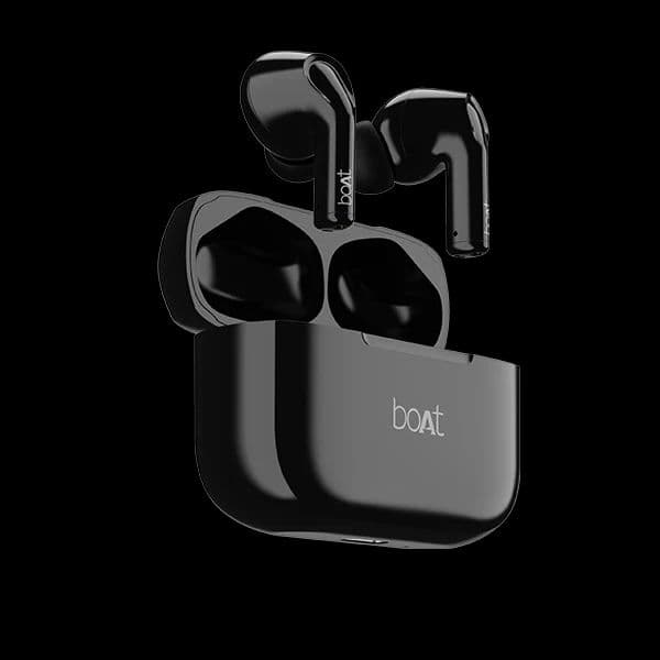 boAt Airdopes 163 | Wireless Earbuds with Massive Playback of upto 17 Hour, IPX5 Water & Sweat Resistance, IWP Technology, Type C Interface — Pebble Black