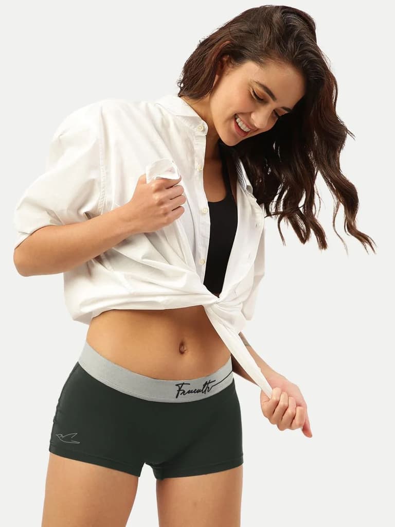 Women's Micro Modal Boy Shorts with Cult Waistband (Pack of 1) — photo 20