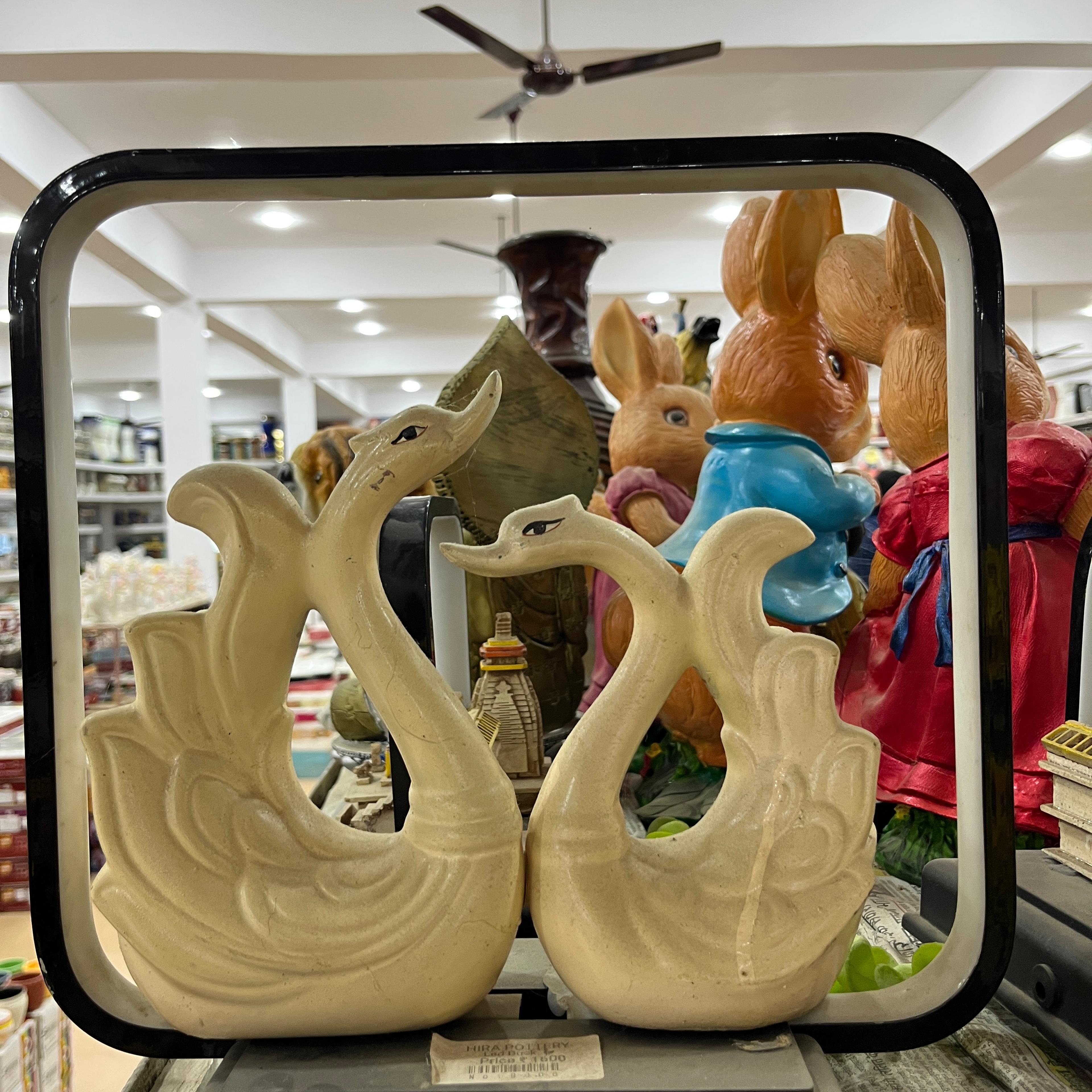 Swan Statue | Decoration | Porcelain | White