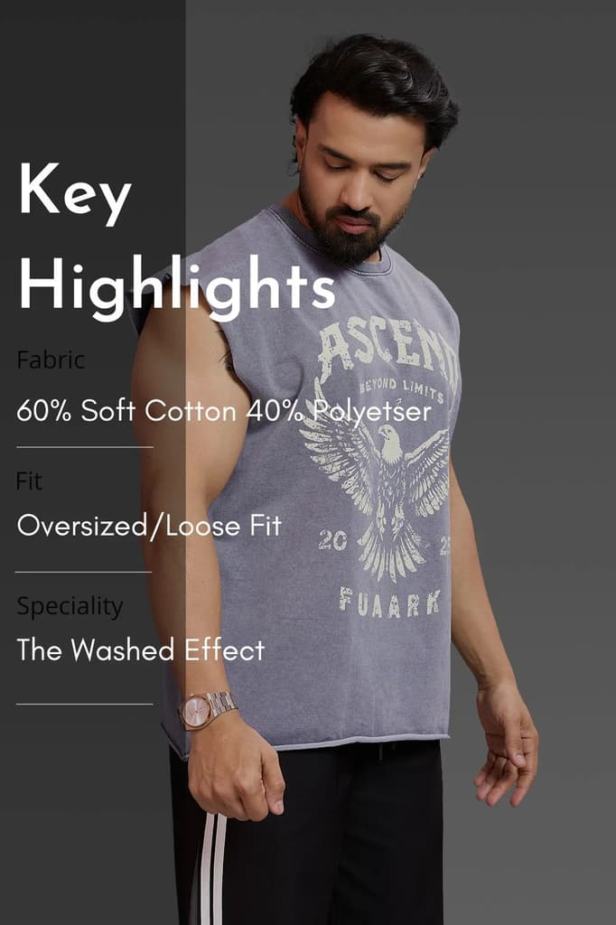 Ascend Washed Capsleeve Tank Light Grey — photo 7