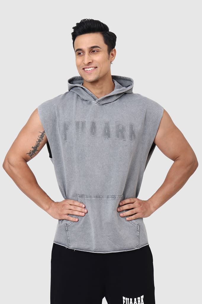 Shadow Washed Capsleeves Hoodie Light Grey — photo 2
