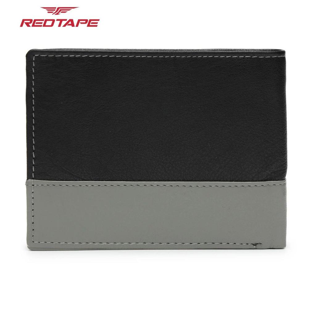Men’s Black Grey Colorblocked Genuine Leather Wallet — photo 8