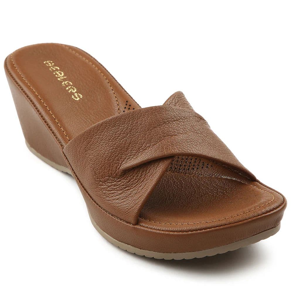 Healers Tan Casual Sandal For Women JD-33 By Liberty — 3/36 / Tan