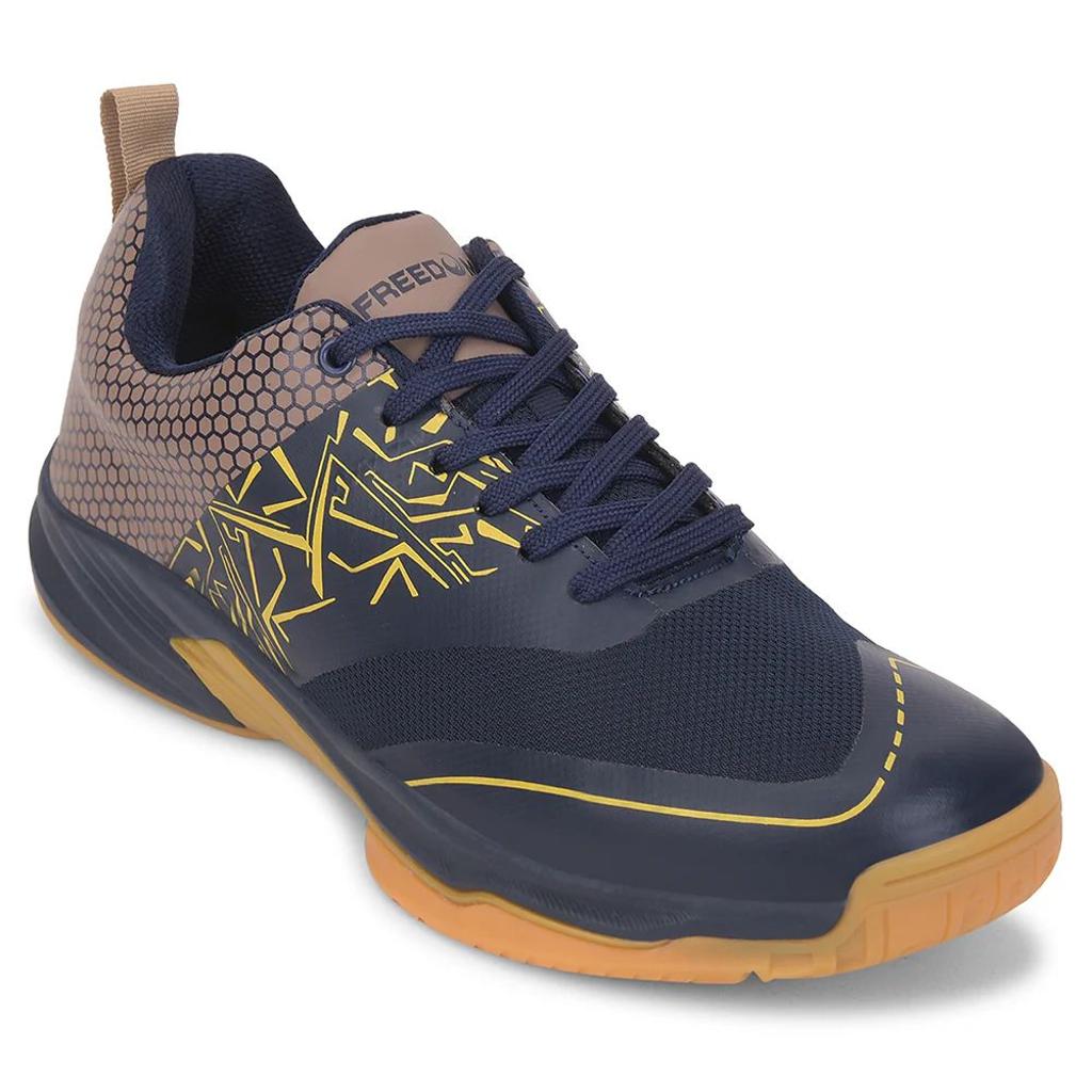 FREEDOM Navy Blue Sports Non-Marking Paddle/Pickleball & Badminton Shoes For Men UNESKO By Liberty