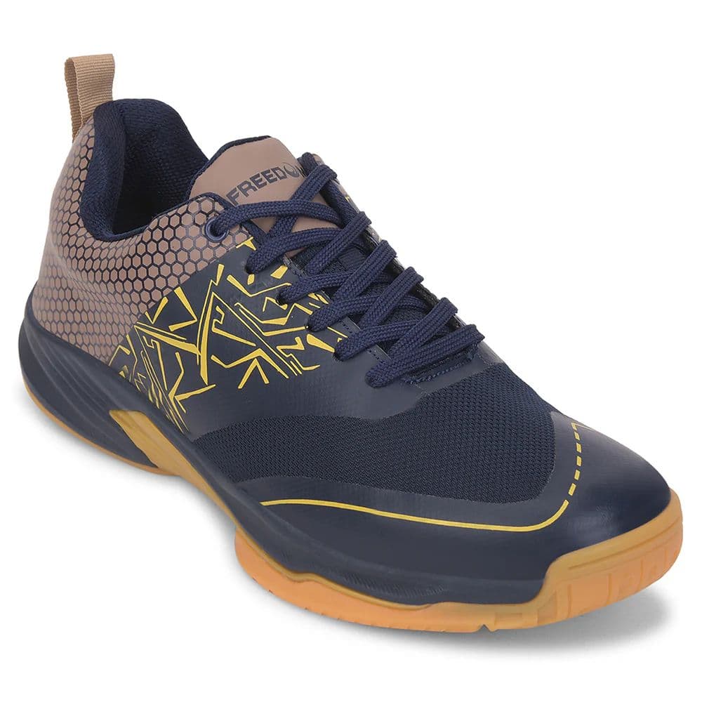FREEDOM Navy Blue Sports Non-Marking Paddle/Pickleball & Badminton Shoes For Men UNESKO By Liberty — 6/40 / Navy Blue