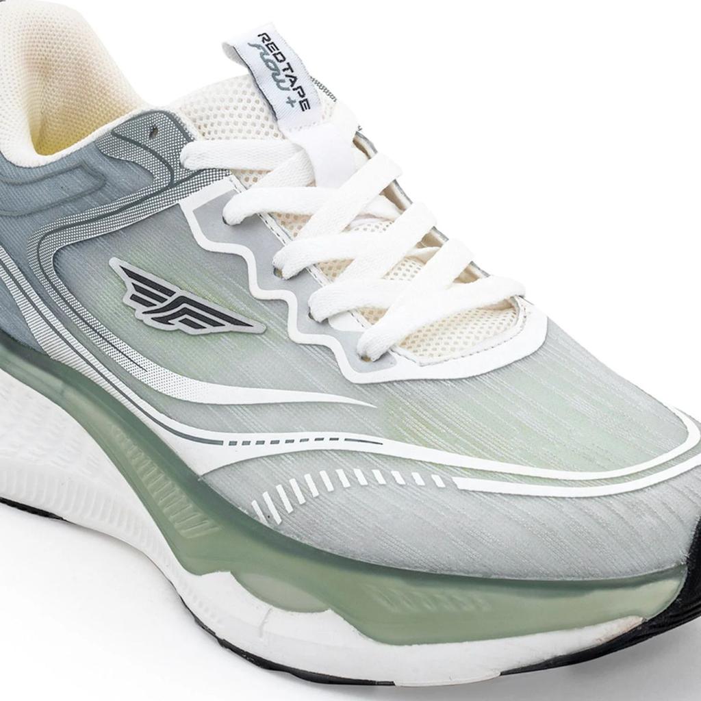 Athleisure Sports Shoes for Men in White and Green | Low-Cut Shoes. — photo 8