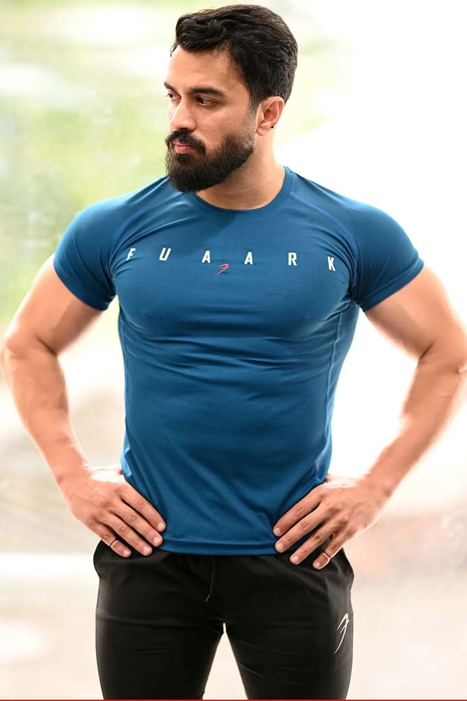 Checks T-shirt Teal — photo 4
