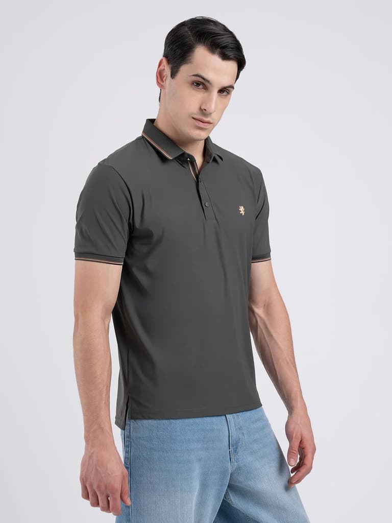 Jacquard Collar Polo T-shirt for Men | Premium Comfort | Sharp Look — photo 2