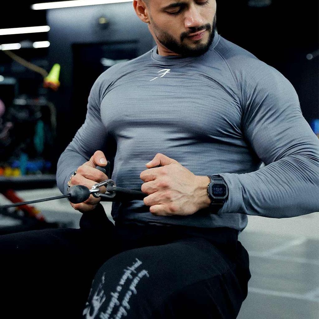 Midnight Fullsleeves T-shirt Light Grey