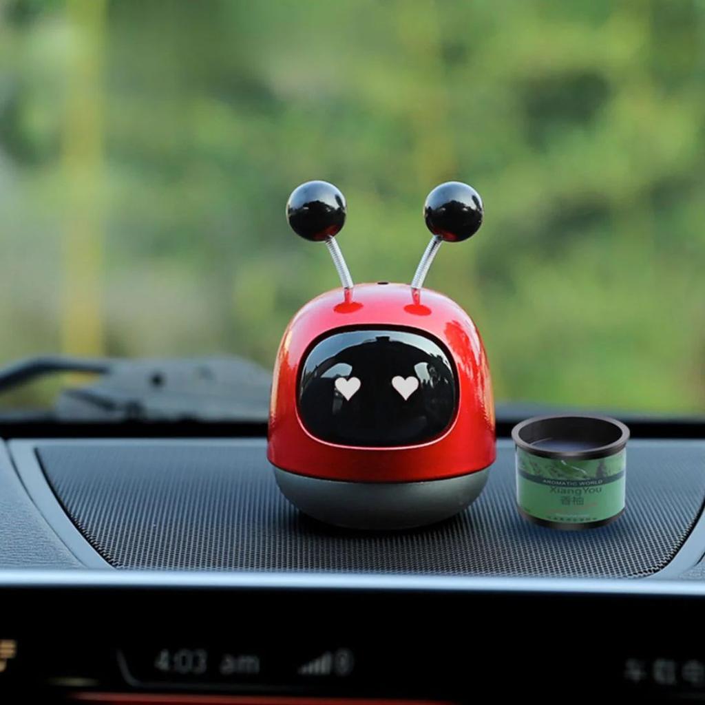 Cute Robot Perfume | Car Dashboard Fragrance Diffuser — Red