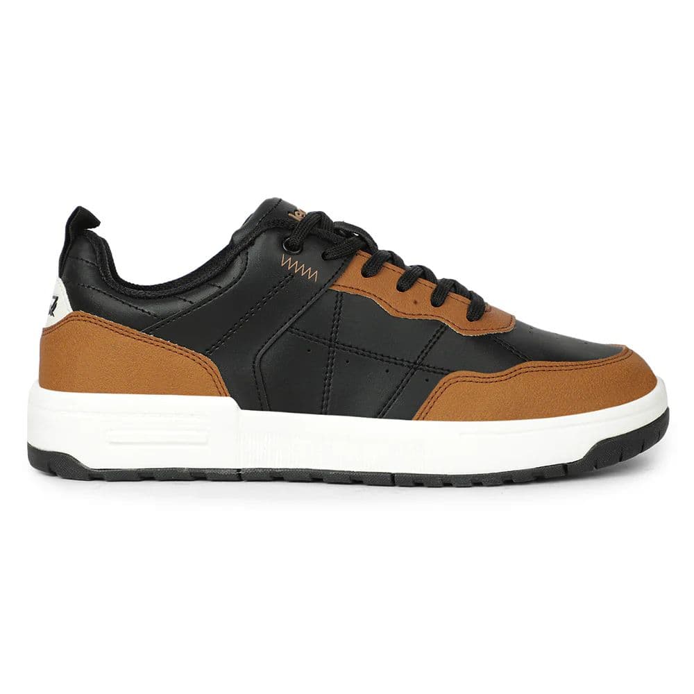 LEAP7X Black Casual Lacing Sneakers for Men NOBLESTEPE by Liberty — photo 4